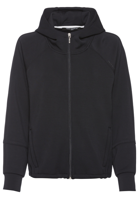Bild: Sweatjacke von French Connection: Sweatjacke von French Conection. Mit hochstehendem Kragen und Kapuze. Durchgehender Reißverschluss. Seitliche Reißverschlusstaschen. Bündchen an den Ärmelenden. Weiche Qualität.