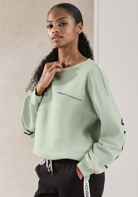 Bild: Sweatshirt von French Connection: Sweatshirt von French Connection. Mit großem Labelschriftzug am Rücken. Lange Ärmel mit gerippten Bündchen. Gerippter Saumbund. Weiche Qualität für ein angenehmes Tragegefühl.