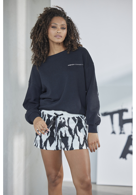 Bild: Sweatshorts von French Connection: Sweatshorts von French Connection. Allover-Print. Elastischer Bund mit Tunnelzug. Mit Seitentaschen. Softe und trageangenehme Qualität aus Sweat.