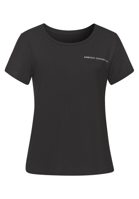 Bild: T-Shirt von French Connection: Unifarbenes Schlafshirt von French Connection. Kleiner Logoprint auf der Brust. Rundhalsausschnitt. Kurze Ärmel. Weiche Single Jersey Ware aus Viskosemischung.