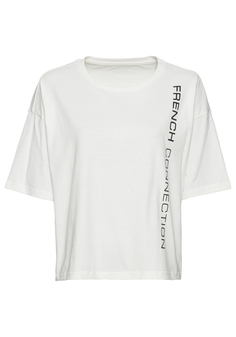 Bild: T-Shirt von French Connection: Rundhalsshirt von French Connection. Mit Logoschriftzug. Überschnittene Schultern. Gerade, lockere Silhouette. Weiche Jerseyqualität.