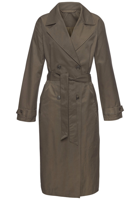 Bild: Trenchcoat von French Connection: Modischer Trenchcoat von French Connection im Blouson-Stil. Mit klassischem Reverskragen, doppelter Knopfleiste und Taillengürtel. Seitliche Eingrifftaschen. Trageangenehme Baumwollmischung mit Ärmelfutter aus Polyester.