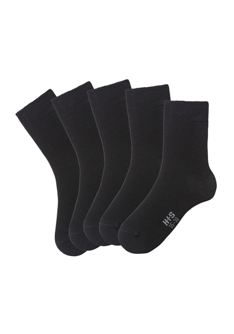 Bild: Basicsocken von H.I.S: Unisex-Basic-Socken im 5er-Pack von H.I.S mit weichem druckfreiem Bündchen. Ideal auch für Diabetiker geeignet. Hautfreundliche Baumwollmischung.