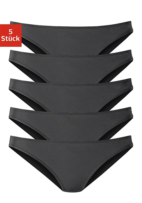 Bild: Bikinislip von H.I.S: Bikinislips im 5er-Pack mit eingenähtem Baumwollzwickel. Besonders weiche Abschlüsse für einen hohen Tragekomfort. Aus elastischer Microfaser-Qualität.