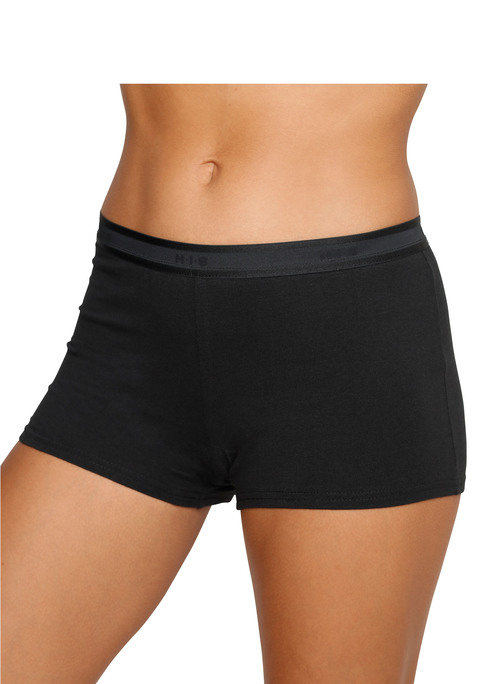 H.I.S Boxershorts Damen grau meliert, weiß, schwarz Gr.32/34