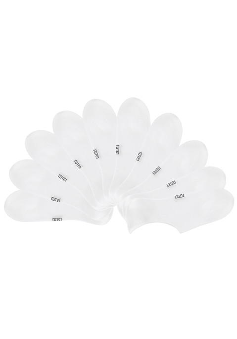 Bild: Füßlinge von H.I.S: Vielseitiger Unisex-Füßling von H.I.S im 10er-Pack für jede Gelegenheit. Einfach nach Lust und Laune kombinieren. Weit ausgeschnitten und deshalb im Schuh nicht sichtbar. Verstärkte Ferse und Spitze für längere Haltbarkeit. Pflegeleichte Baumwolle.
