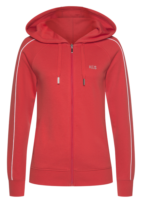 H.I.S Kapuzensweatjacke Damen rot Gr.32/34