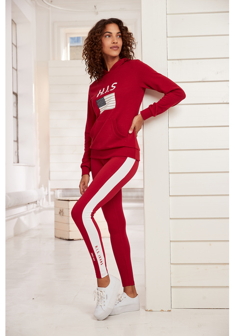 Kapuzensweatshirt von H.I.S in rot