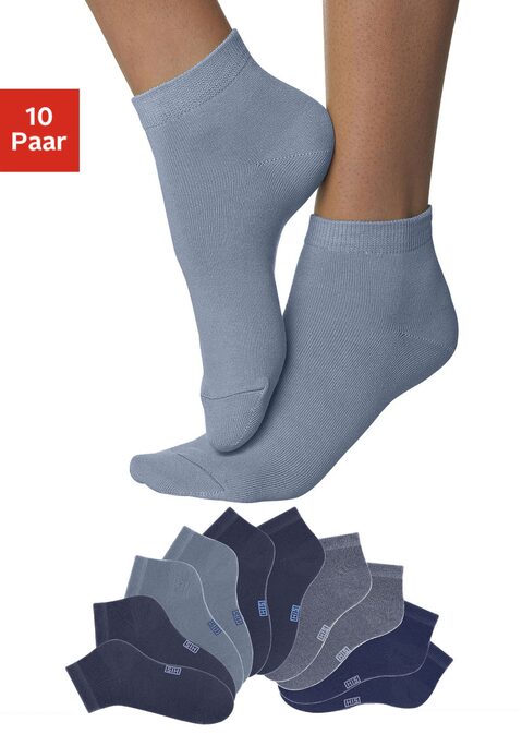 Bild: Kurzsocken von H.I.S: Vielseitige Basic Kurzsocken für jede Gelegenheit. Einfach nach Lust und Laune kombinieren. Eine gute Elastizität sichert eine optimale Passform. Durch die verstärkte Ferse und Spitze wird die Haltbarkeit beim Tragen und auch nach vielen Wäschen verbessert.