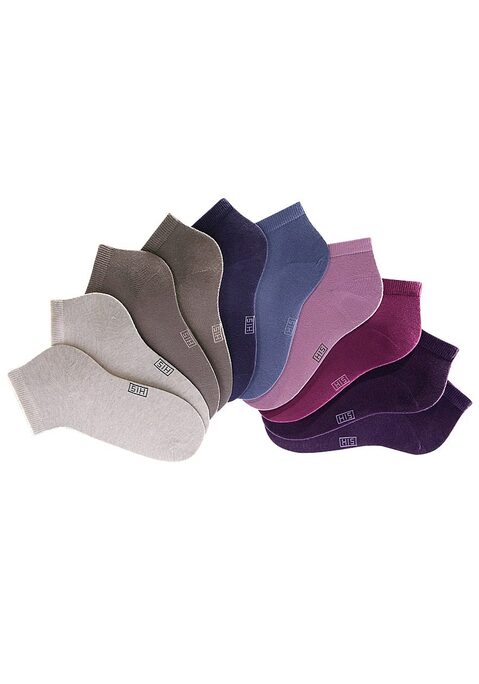 Bild: Kurzsocken von H.I.S: Vielseitige Basic Kurzsocken für jede Gelegenheit. Einfach nach Lust und Laune kombinieren. Eine gute Elastizität sichert eine optimale Passform. Durch die verstärkte Ferse und Spitze wird die Haltbarkeit beim Tragen und auch nach vielen Wäschen verbessert.