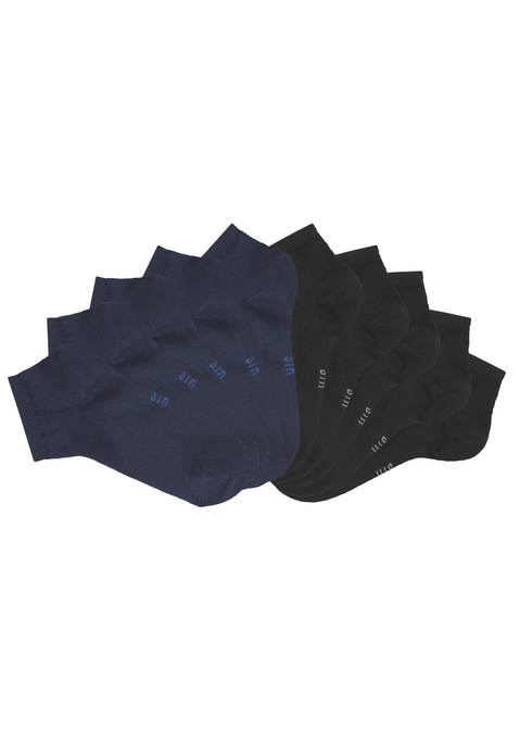 Bild: Kurzsocken von H.I.S: Vielseitige Basic Kurzsocken für jede Gelegenheit. Einfach nach Lust und Laune kombinieren. Eine gute Elastizität sichert eine optimale Passform. Durch die verstärkte Ferse und Spitze wird die Haltbarkeit beim Tragen und auch nach vielen Wäschen verbessert.
