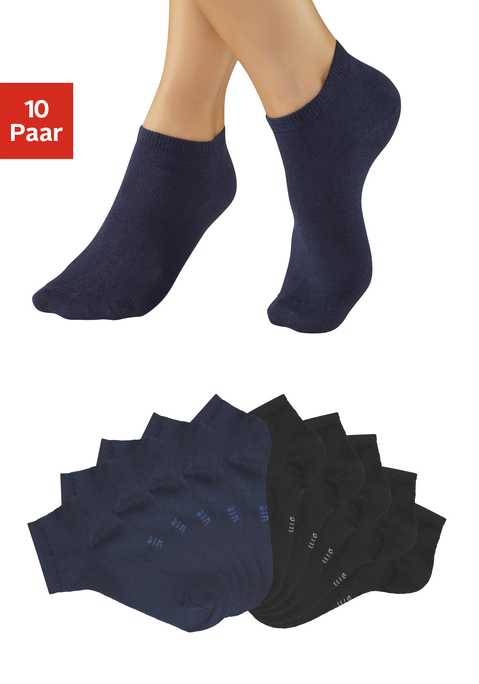 Bild: Kurzsocken von H.I.S: Vielseitige Basic Kurzsocken für jede Gelegenheit. Einfach nach Lust und Laune kombinieren. Eine gute Elastizität sichert eine optimale Passform. Durch die verstärkte Ferse und Spitze wird die Haltbarkeit beim Tragen und auch nach vielen Wäschen verbessert.