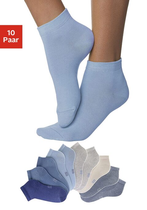 Bild: Kurzsocken von H.I.S: Vielseitige Basic Kurzsocken für jede Gelegenheit. Einfach nach Lust und Laune kombinieren. Eine gute Elastizität sichert eine optimale Passform. Durch die verstärkte Ferse und Spitze wird die Haltbarkeit beim Tragen und auch nach vielen Wäschen verbessert.