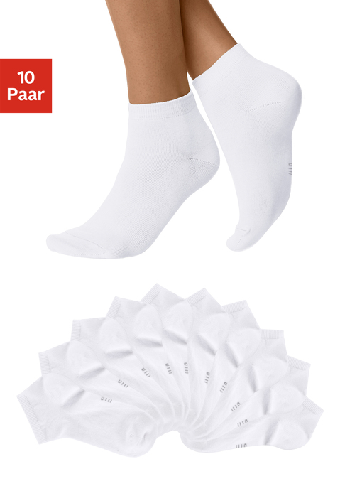 Bild: Kurzsocken von H.I.S: Vielseitige Basic Kurzsocken für jede Gelegenheit. Einfach nach Lust und Laune kombinieren. Eine gute Elastizität sichert eine optimale Passform. Durch die verstärkte Ferse und Spitze wird die Haltbarkeit beim Tragen und auch nach vielen Wäschen verbessert.