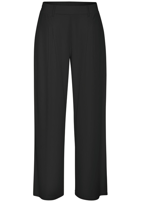 Bild: Palazzohose von H.I.S: Stylische Palazzohose von H.I.S. Hohe Taille, für Halt und Komfort. Weites Bein für einen zeitlosen Look. Mit Gürtelschlaufen und kleinen Falten. Weich fließendes Material.