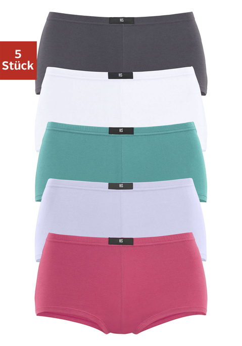 Bild: Panty von H.I.S: H.I.S Panty im praktischen 5er-Pack. Elastischer Bund mit Logo-Patch. Bequeme Passform und flache Nähte für hohen Tragekomfort. Einsatz von Baumwolle, die die Initiative Cotton made in Africa unterstützt.