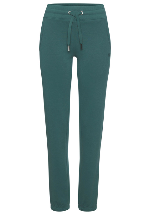 Bild: Relaxhose von H.I.S: Relaxhose von H.I.S. Schmale bequeme Passform. Bündchen mit Kordelzug und Logostickerei. Seitliche Eingrifftaschen. Aus 60% Baumwolle, 40% Polyester.