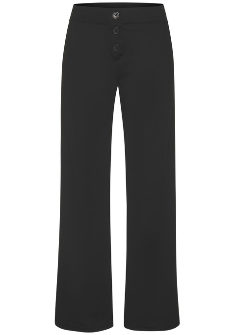 Bild: Relaxhose von H.I.S: Bequeme Relaxhose von H.I.S. Gerades Bein für eine schmale Silhouette. Mit Zierknopfleiste. Trageangenehmes 4-Wege-Stretchmaterial bietet Bewegungsfreiheit. Elastische, trageangenehme Qualität.