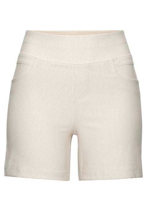 Bild: Shorts von H.I.S: Kurze Jeggings von H.I.S mit komfortablen Schlupfhosenbund. Zwei praktische Gesäßtaschen für Kleinigkeiten. Für wärmere Tage. Sitzt wie eine zweite Haut dank elastischem Material.