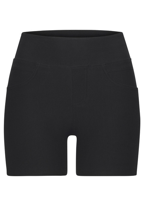 Bild: Shorts von H.I.S: Kurze Jeggings von H.I.S mit komfortablen Schlupfhosenbund. Zwei praktische Gesäßtaschen für Kleinigkeiten. Für wärmere Tage. Sitzt wie eine zweite Haut dank elastischem Material.