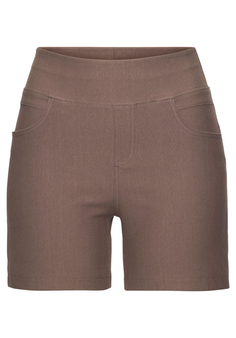 Bild: Shorts von H.I.S: Kurze Jeggings von H.I.S mit komfortablen Schlupfhosenbund. Zwei praktische Gesäßtaschen für Kleinigkeiten. Für wärmere Tage. Sitzt wie eine zweite Haut dank elastischem Material.