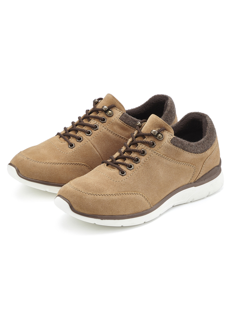 Bild: Sneaker von H.I.S: Sneaker aus Leder von HIS. Obermaterial aus Rindsleder und Textil. Futter und Decksohle aus Textil. Laufsohle aus Synthetik.