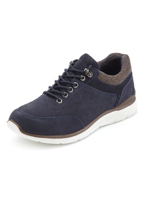 Bild: Sneaker von H.I.S: Sneaker aus Leder von HIS. Obermaterial aus Rindsleder und Textil. Futter und Decksohle aus Textil. Laufsohle aus Synthetik.
