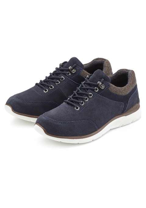 Bild: Sneaker von H.I.S: Sneaker aus Leder von HIS. Obermaterial aus Rindsleder und Textil. Futter und Decksohle aus Textil. Laufsohle aus Synthetik.