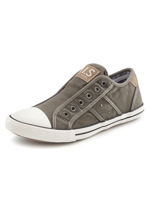 Bild: Sneaker von H.I.S: Sneaker von H.I.S. Vegan. Komplett aus Textil gefertigt mit synthetischer Laufsohle. Dezenter Used-Look. Bequeme Passform durch weiches Material.