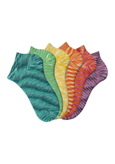 Bild: Sneakersocken von H.I.S: Sportliche Sneaker-Socken von H.I.S. im praktischen 6er-Pack und in bunter Farbvielfalt. Mit eingestricktem Logo. Kein Drücken, dank flacher Spitzennaht.