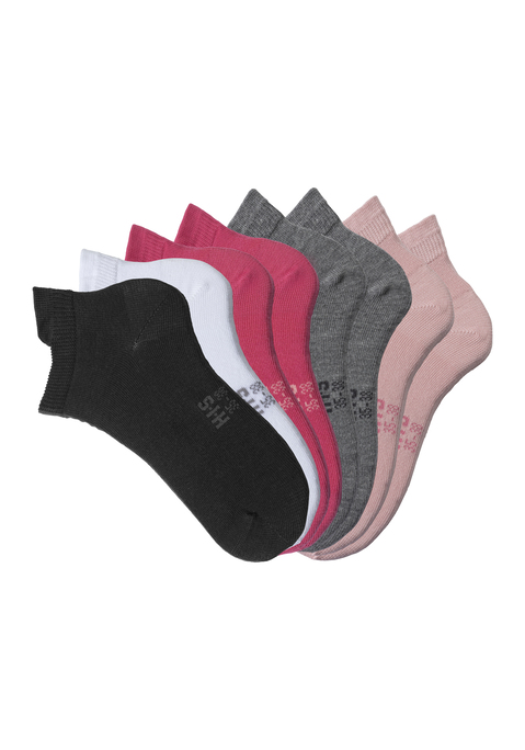 Bild: Sneakersocken von H.I.S: Sportliche Sneakersocken von H.I.S im 8er-Pack. Mit erhöhtem Bündchen für optimalen Halt. Eingestricktes Logo und Schuhgröße unter der Sohle. Weiches Material, ohne Frottee.