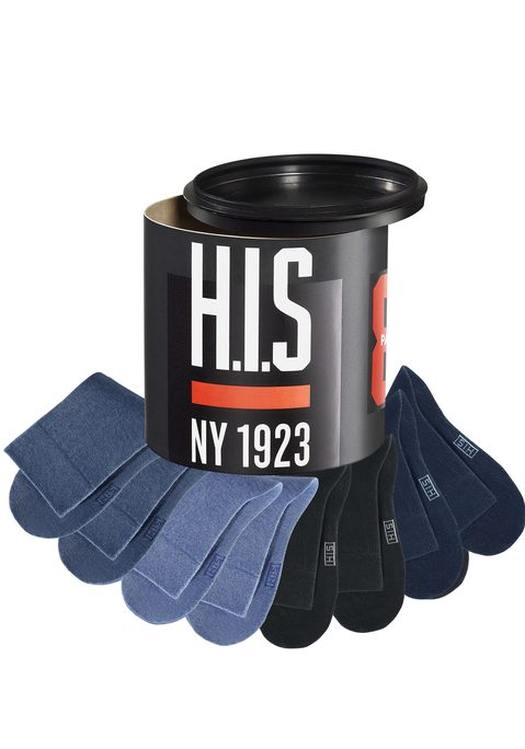 H.I.S Herren Socken schwarz-marine-jeans Gr.47-48