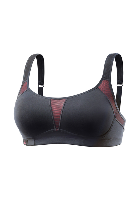 H.I.S Sport-BH Damen schwarz-pink Gr.100D