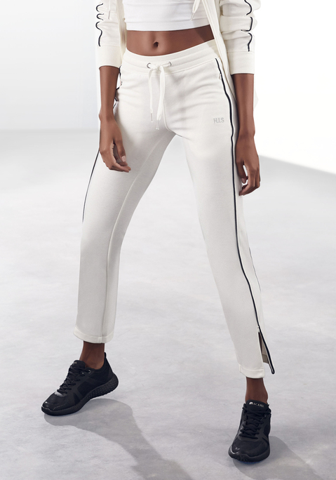 Bild: Sweathose von H.I.S: H.I.S Relaxhose mit seitlichen Reißverschlusstaschen und Piping entlang der Beine. Reißverschluss am Beinsaum.