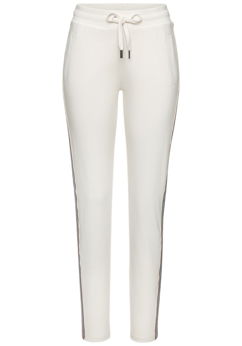 Bild: Sweathose von H.I.S: Bequeme Relaxhose von H.I.S mit modischem, seitlichem Streifendesign. Elastischer Bund mit Tunnelzug sowie elastische Bündchen am Saum. Mit seitlichen Eingrifftaschen. Ideal als Loungewear. Weiche, elastische Interlock-Qualität aus einer Baumwollmischung.