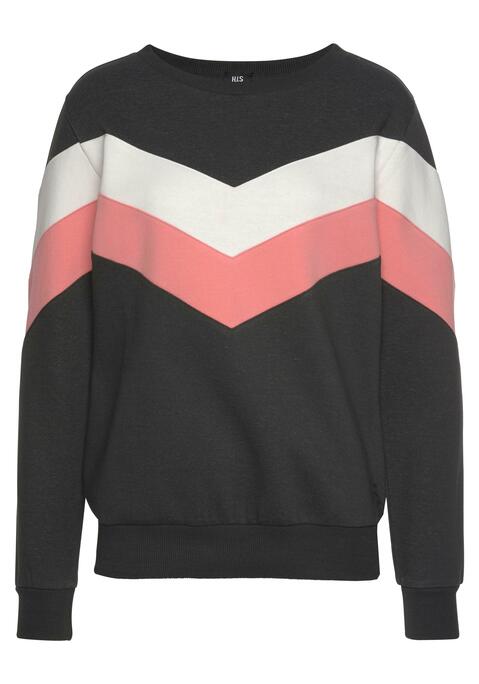 H.I.S Sweatshirt Damen anthrazit-rosa-weiß Gr.36/38