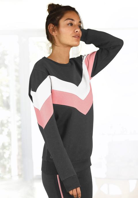 Bild: Sweatshirt von H.I.S: Sweatpullover von H.I.S. mit Rundhalsauschnitt. Innen kuschelig angeraut. Aus 100% Baumwolle (unterstützt Cotton made in Africa).
