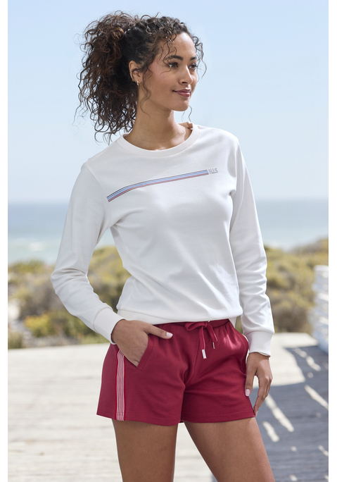 Bild: Shorts von H.I.S: Bequeme Relaxshorts von H.I.S mit modischem, seitlichem Streifendesign. Mit elastischem Bund mit Tunnelzug und seitlichen Eingrifftaschen. Ideal als Loungewear. Weiche, elastische Qualität aus einer Baumwollmischung.