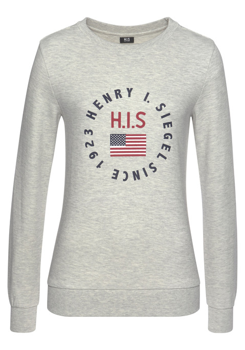 H.I.S Sweatshirt Damen grau-meliert Gr.52/54