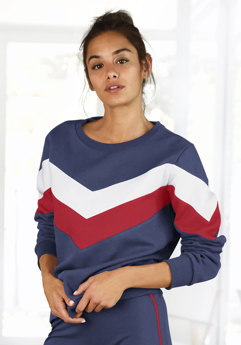 Bild: Sweatshirt von H.I.S: Sweatpullover von H.I.S. mit Rundhalsauschnitt. Innen kuschelig angeraut. Aus 100% Baumwolle (unterstützt Cotton made in Africa).