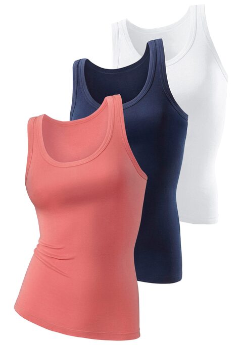 Bild: Tanktop von H.I.S: Lässige Tanktops von H.I.S im 3er-Pack. Perfekte Passform ohne Seitennähte. Supergekämmte und pflegeleichte Feinrippqualität.