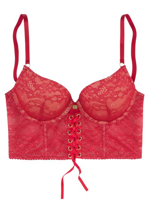 JETTE Push-up-BH Damen rot Gr.70D