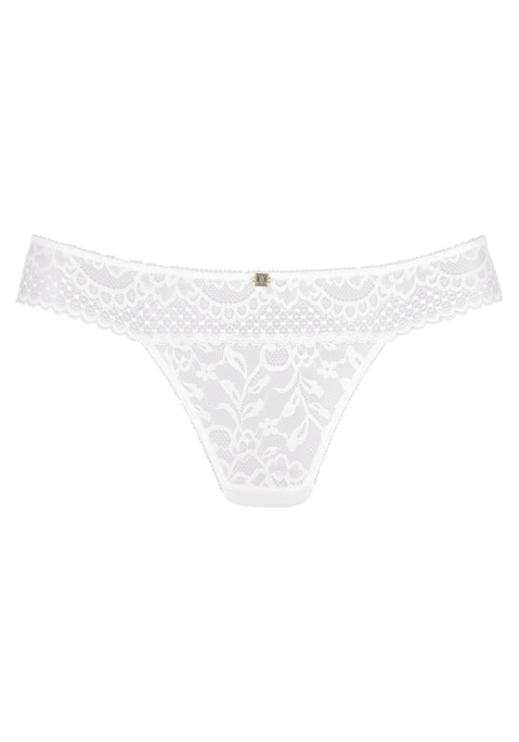 Bild: String von JETTE: Verführerischer String kreiert von der Designerin Jette Joop. Vorn aus zarter Spitze in blumiger Optik. Hinten aus zarter Spitze und leicht transparentem Mesh. Mit Baumwollzwickel für ein angenehmes Tragegefühl. Passende Oberteile aus der gleichen Serie erhältlich. Obermaterial: 90% Polyamid, 10% Elasthan.