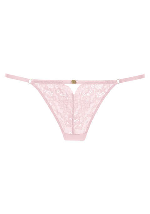 Bild: String von JETTE: Femininer String aus dezent transparenter Spitze. Hinten mit verführerischer Schnürung. Erotischer Bund aus feinem Band. Mit eingearbeitetem Baumwollzwickel. Mit passendem BH aus der gleichen Serie erhältlich. Aus 90% Polyamid, 10% Elasthan.
