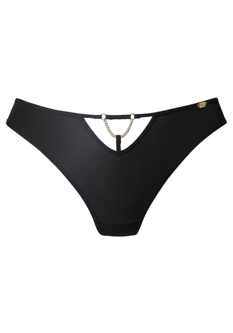 Bild: String von JETTE: Sexy String mit hübschen Schmuckteil in der vorderen Mitte. Rundherum aus weichem Microtouch-Material. Feine Zierschleife mit Accessoire in der hinteren Mitte. Passender BH aus der gleichen Serie erhältlich. Kreiert von der Designerin Jette Joop. Obermaterial: 81% Polyamid, 19% Elasthan.