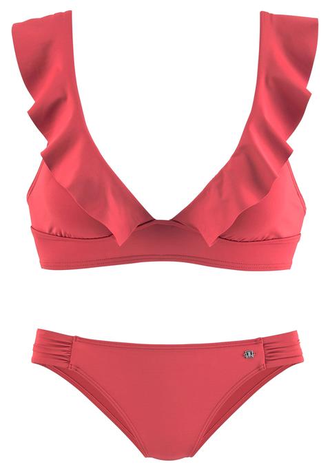 JETTE Triangel-Bikini Damen rostrot Gr.34 Cup C/D