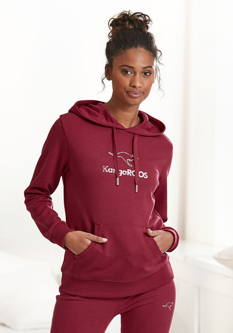 Bild: Hoodie von KangaROOS: Kapuzenpullover von Kangaroos mit Markendetails. Tunnelzug, Kängurutasche und Rippbündchen. Bequeme Passform. Angenehmer Materialmix.