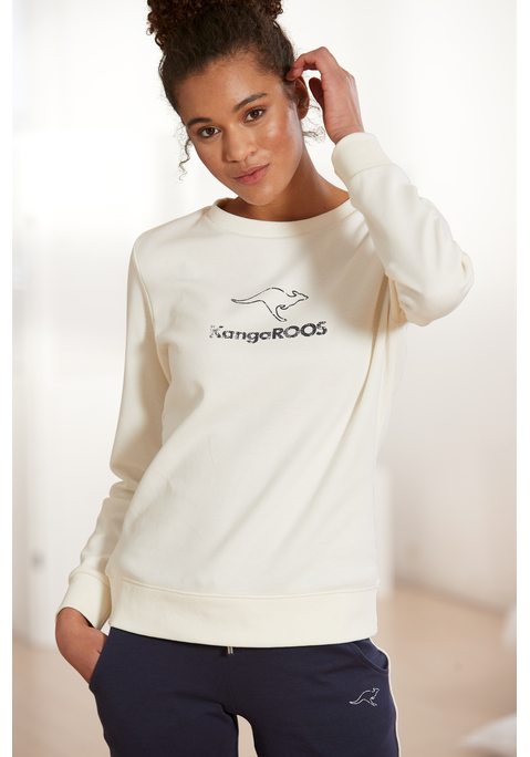 Bild: Sweatshirt von KangaROOS: Sweatshirt von Kangaroos mit Logoprint und Rundhalsausschnitt. Elastische Rippbündchen. Gemütliche Basic-Passform. Für Freizeit und Sport ideal. Komfortabler Materialmix.