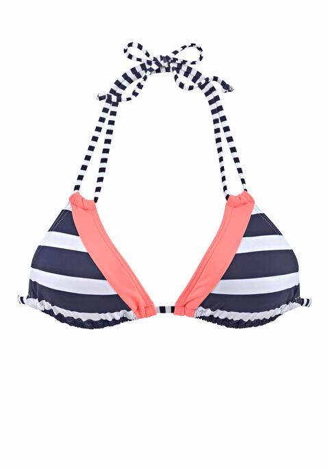 KANGAROOS Triangel-Bikini-Top Damen marine-weiß Gr.32 Cup A/B