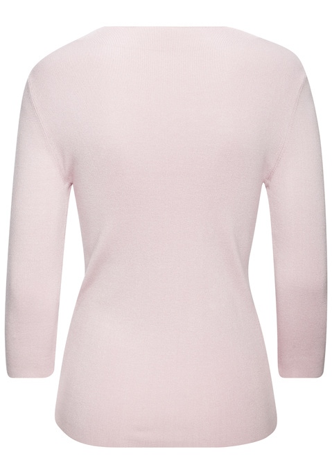 Bild: 3/4 Arm-Pullover von LASCANA: Pullover von Lascana mit kleinem Stehkragen und 3/4-langen Ärmeln. Hoher Rundhalsausschnitt. Figurnahe Passform mit geradem Saumabschluss. Aus softem Feinstrick.